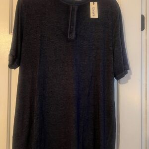 Buffalo David Bitton Men's Dark Blue Henley Tee